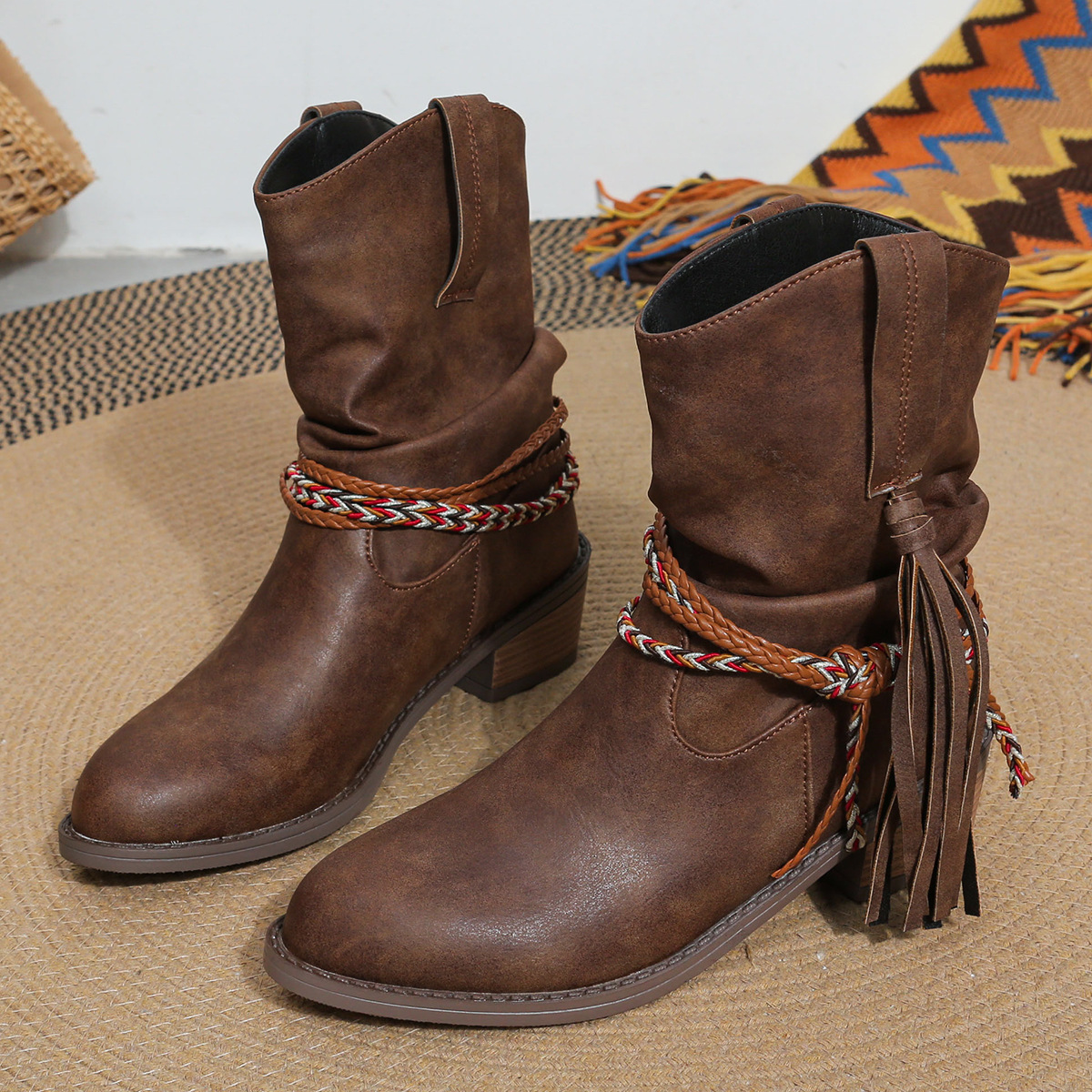 Rodeo Quasten -Knöchelstiefel