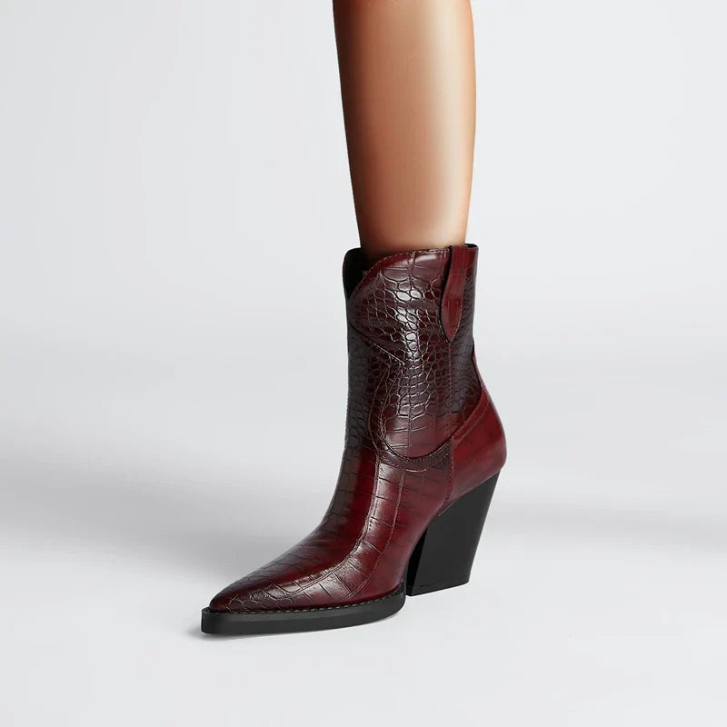 Westline Leder -Knöchelstiefel