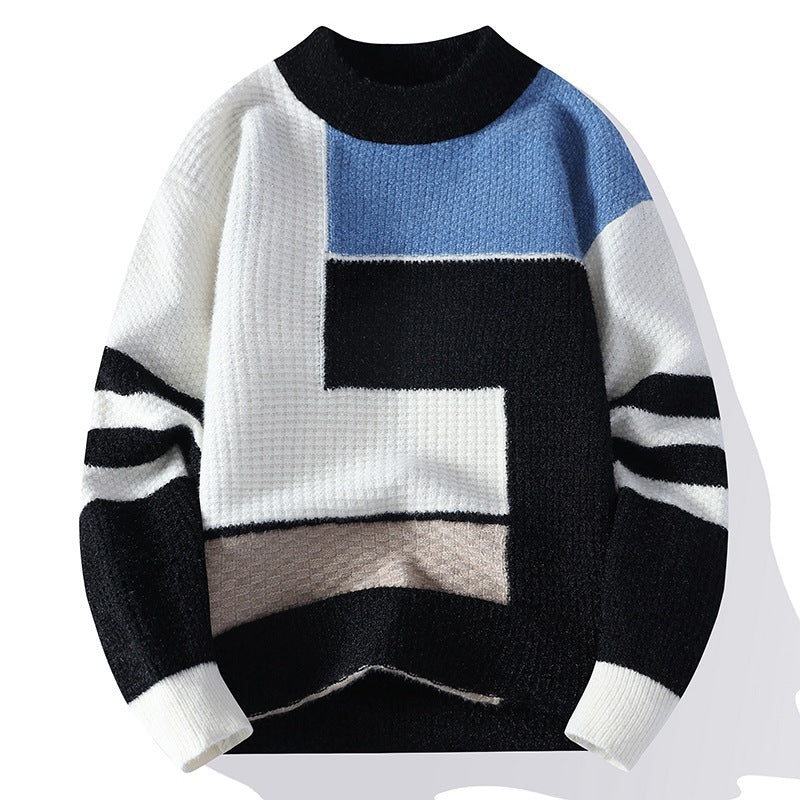 Fleece mit Fleece mit Pullover mit einem verdickten Strickhemd von Männern