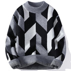 Lazaro Geometrischer Strickpullover