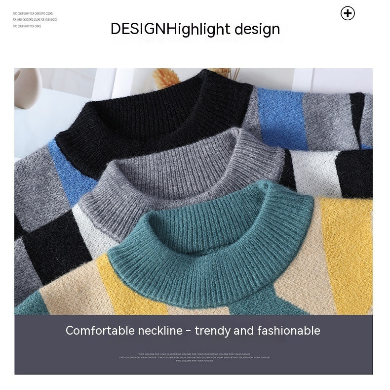 Lazaro Geometrischer Strickpullover