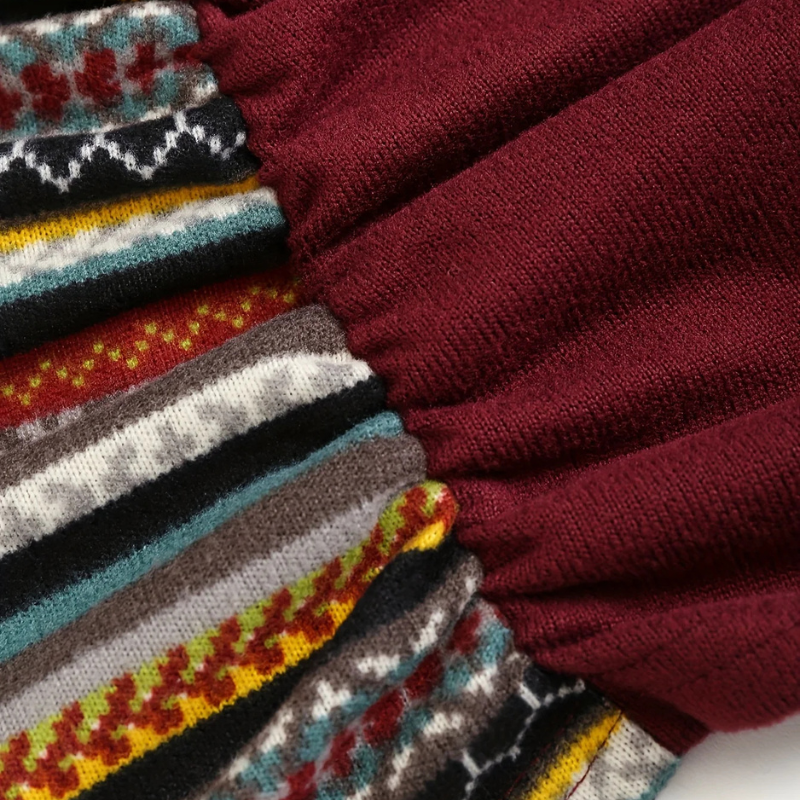 SIERRA Boho Patchwork Kapuzenpullover