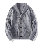 Herrenpullover Strickjacke Long Sleeve Mantel