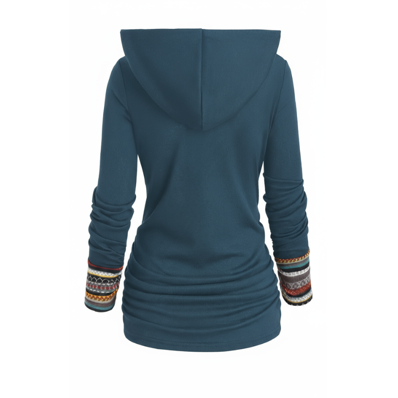 SIERRA Boho Patchwork Kapuzenpullover