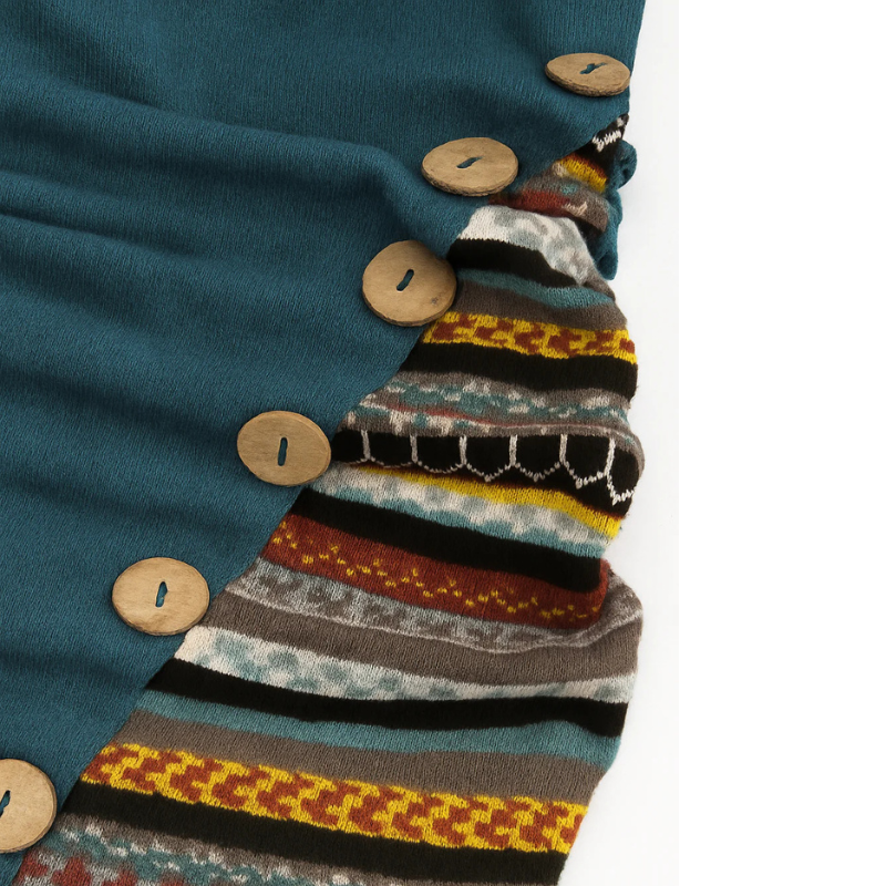 SIERRA Boho Patchwork Kapuzenpullover