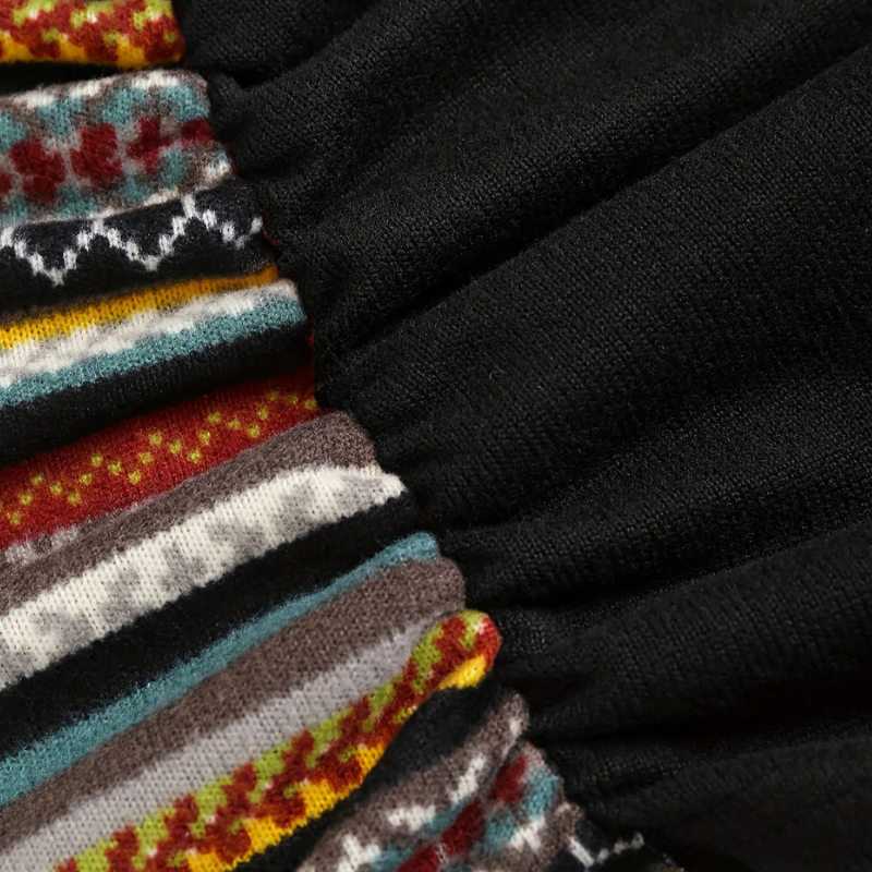 SIERRA Boho Patchwork Kapuzenpullover
