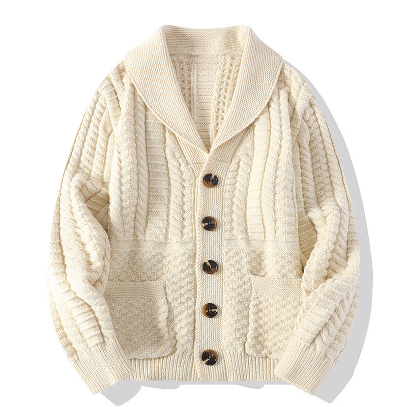Herrenpullover Strickjacke Long Sleeve Mantel