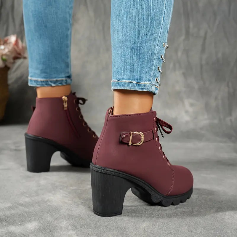 Liora Mid-Heel Ankle Boots