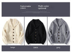 Herrenpullover Strickjacke Long Sleeve Mantel