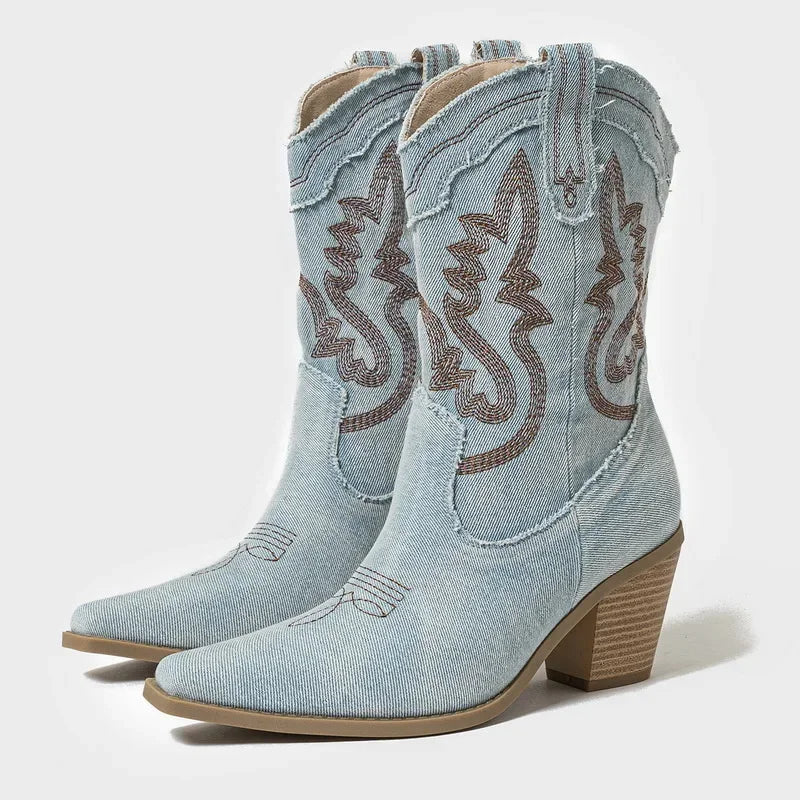 Rustikale Jeansstiefel