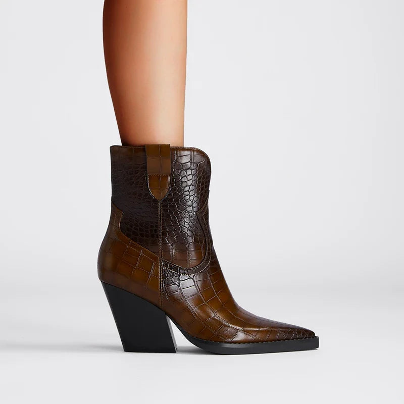 Westline Leder -Knöchelstiefel