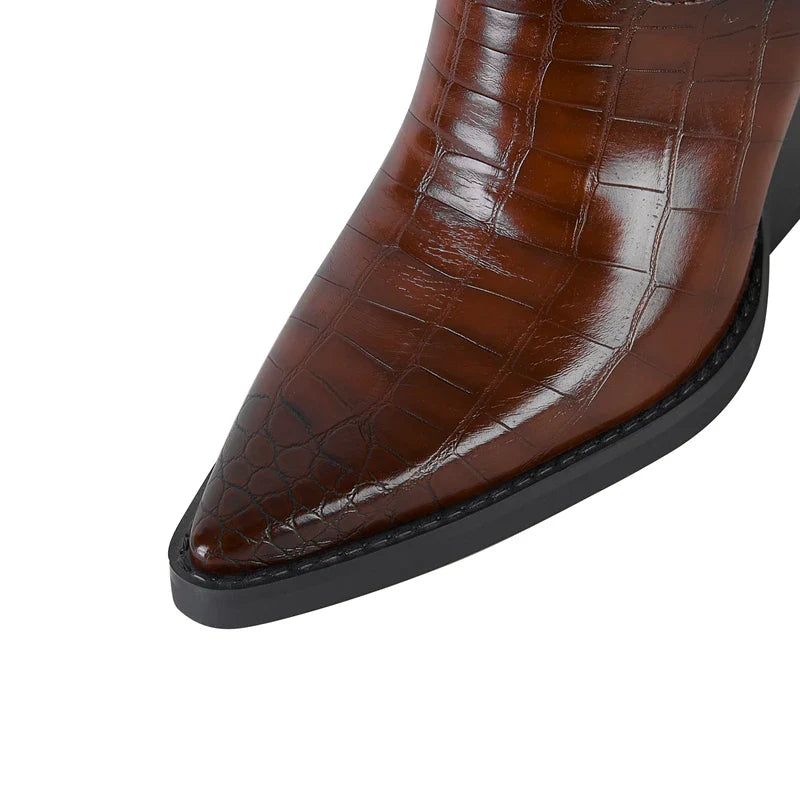 Westline Leder -Knöchelstiefel