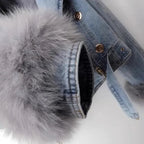 Monroe Pelzkragen Jeansjacke