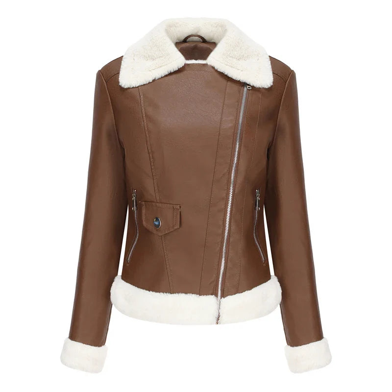 Ballcia Leder Bomberjacke