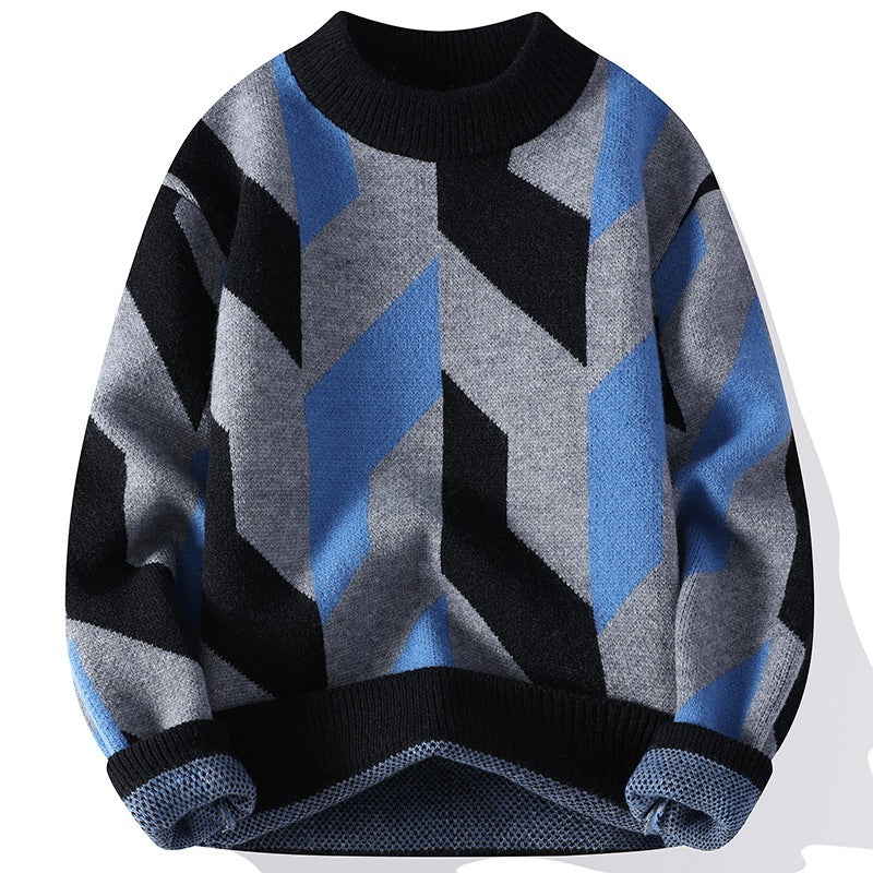 Lazaro Geometrischer Strickpullover