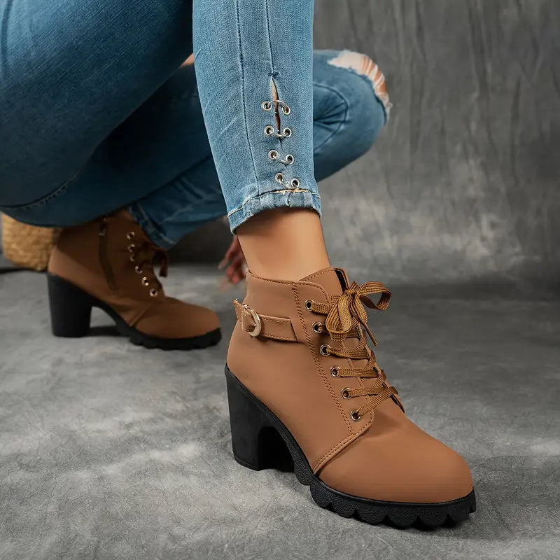 Liora Mid-Heel Ankle Boots