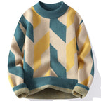 Lazaro Geometrischer Strickpullover